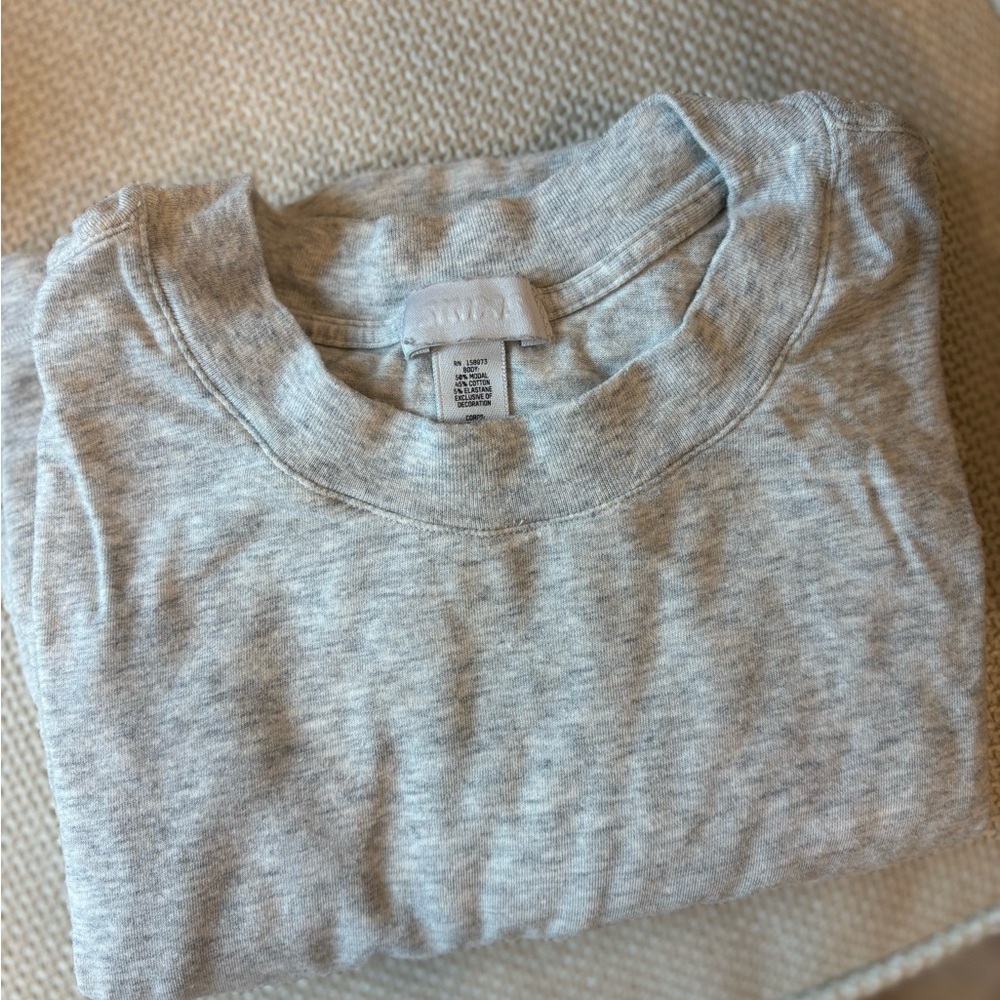 SKIMS Boyfriend T Shirt Light Gray